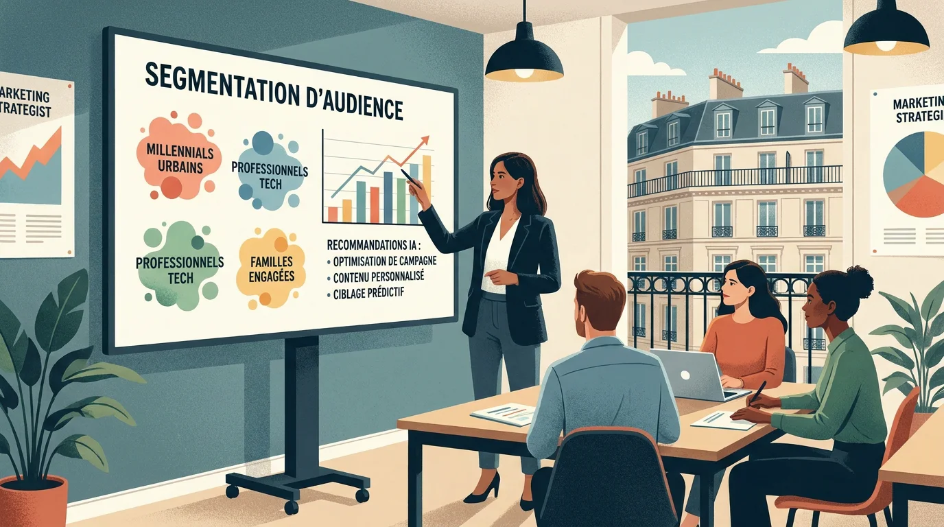 Professionnel analysant des données marketing personnalisées avec l'aide de l'intelligence artificielle