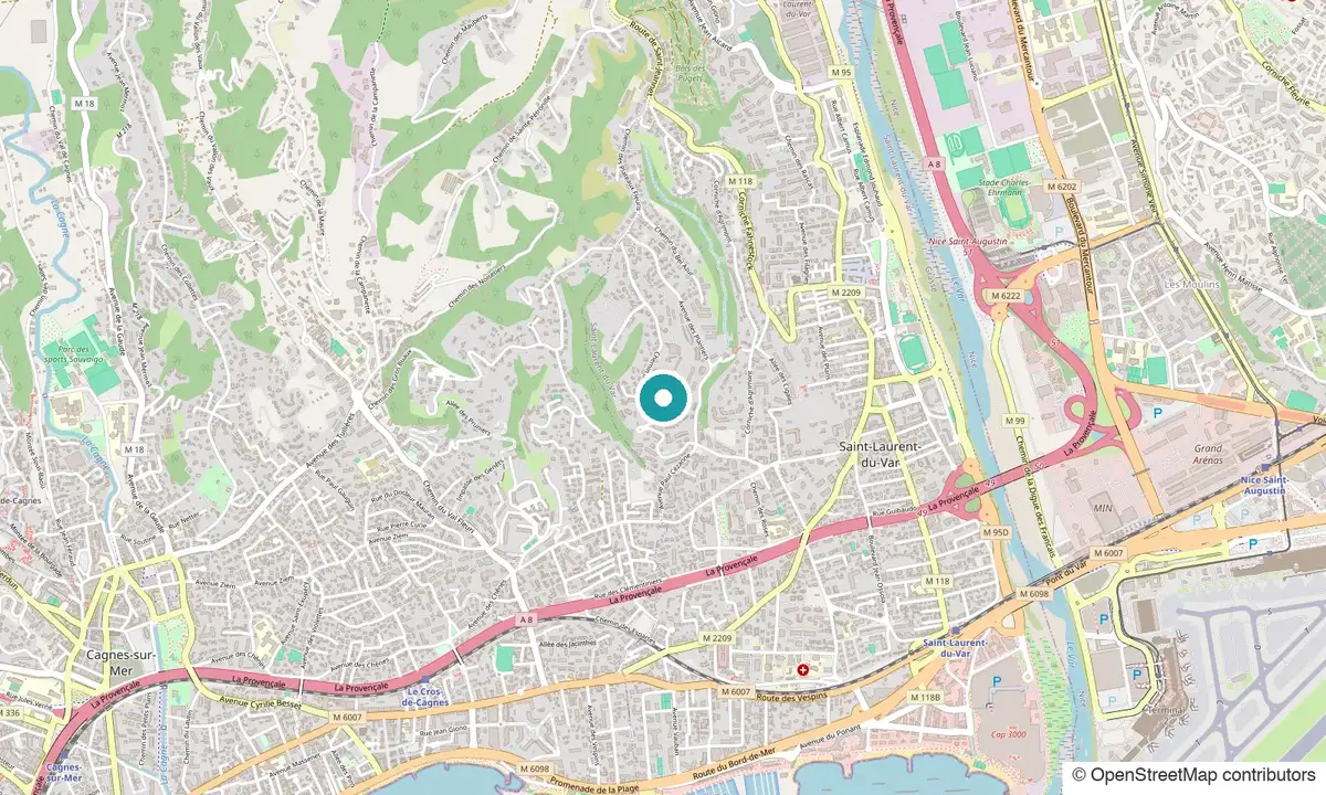 Carte de Saint-Laurent-du-Var avec l’emplacement d’Idée Digitale