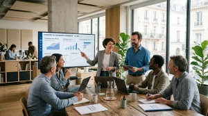 Agence conseil en marketing digital pilotant une stratégie de croissance
